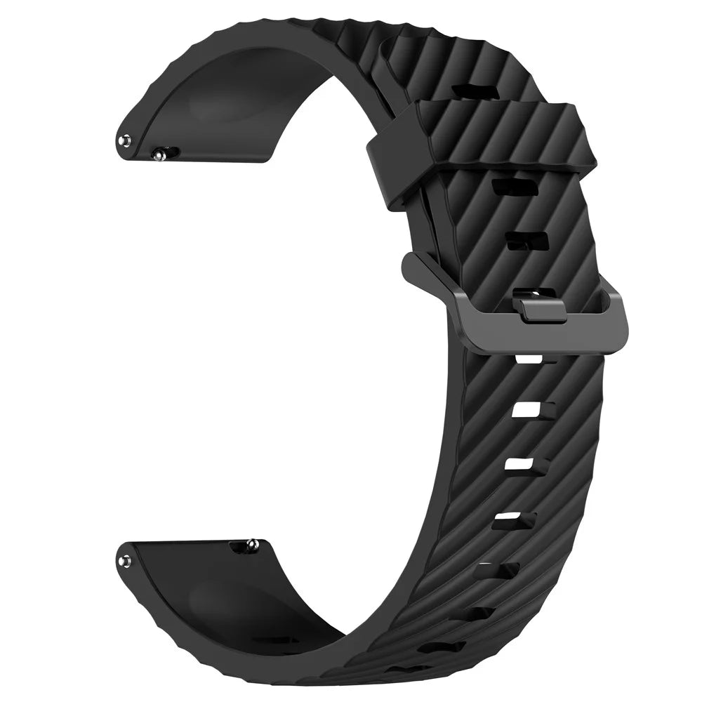 For Samsung Galaxy Watch7 40mm / 44mm Watch Strap 20mm Silicone Watch Band - Black - 3