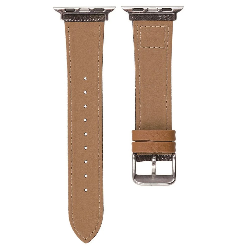 Wool + Leather Strap for Apple Watch Series 11 10 42mm / 9 8 7 41mm / SE3 SE2 SE 6 5 4 40mm / 3 2 1 38mm - Blue - 2
