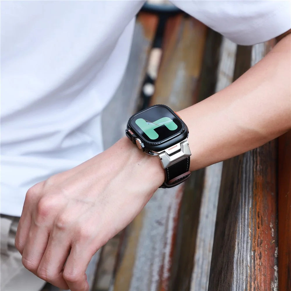 Metal Case for Apple Watch Ultra 2 49mm Protective Watch Case Cover - Black - 7