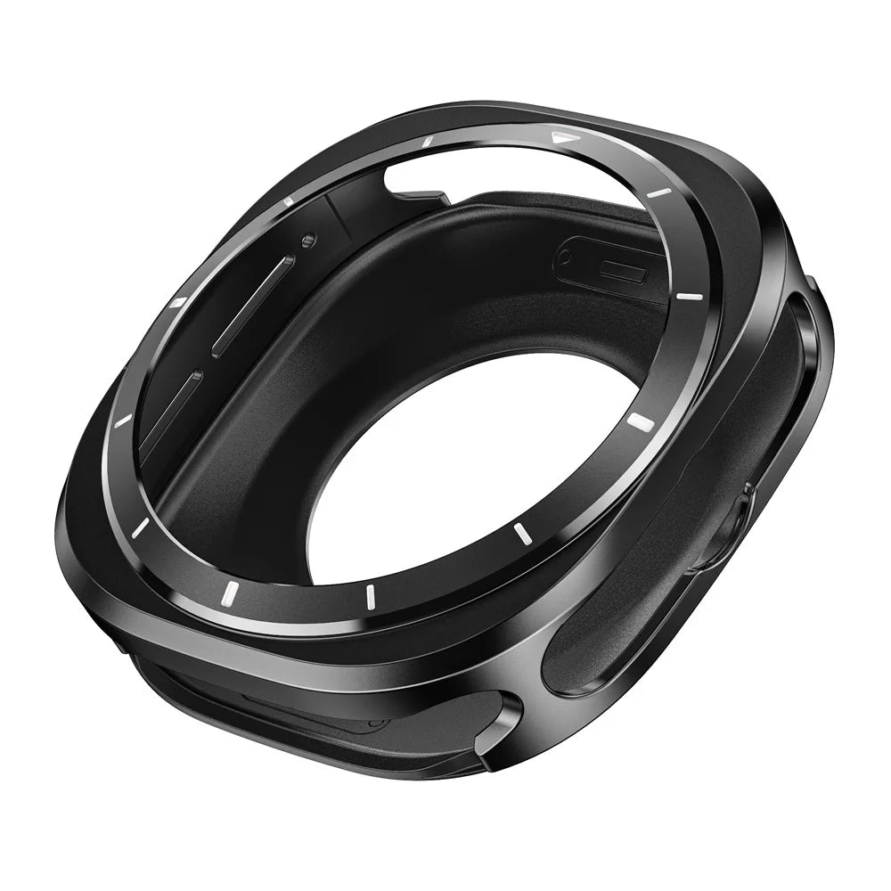 For Samsung Galaxy Watch Ultra (2025) 47mm / Ultra 47mm Watch Case Aluminum Alloy + PC Protective Cover - Black+White - 4