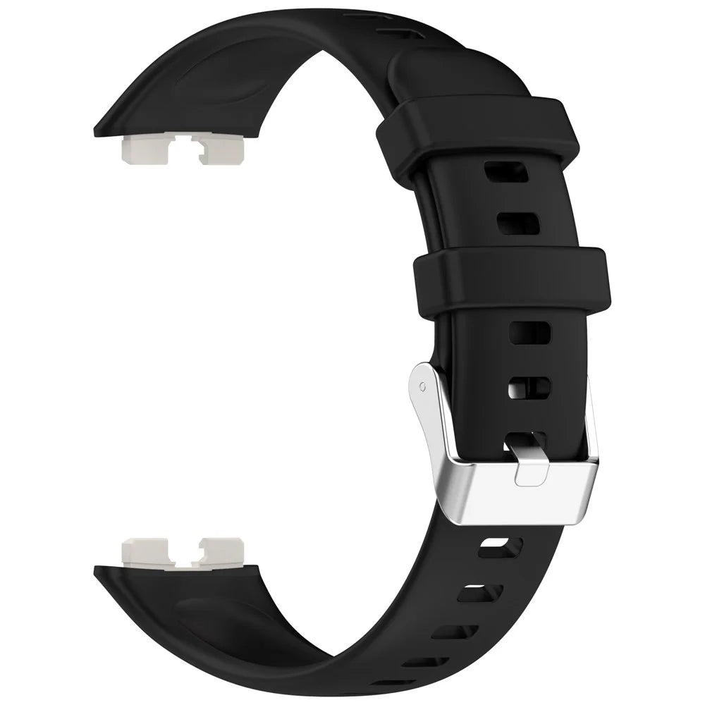 Silicone Watch Strap for Huawei Band 9 NFC / 9 / 8 NFC / 8 Adjustable Wrist Band - Black - 2