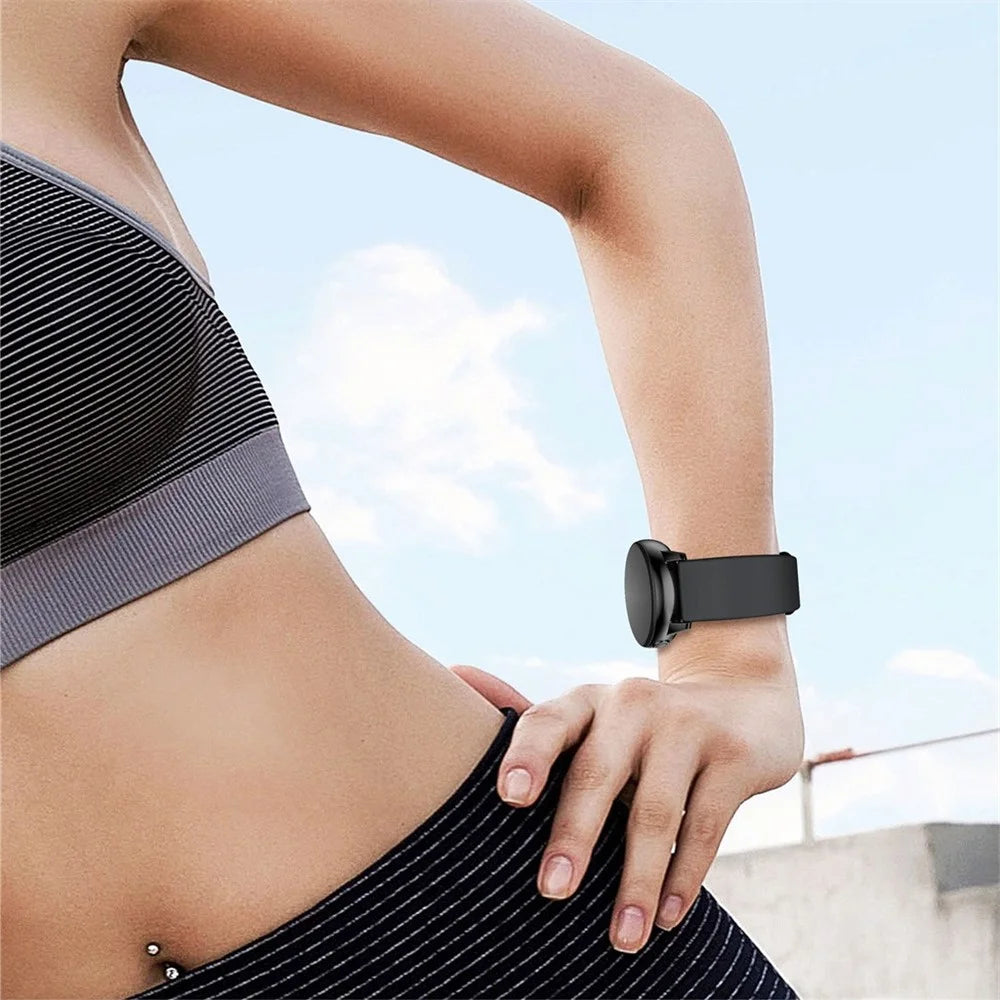 Soft Silicone Smart Watch Strap Replacement Watch Band for Samsung Galaxy Watch Active / Galaxy Watch Active2 20MM - Black - 5