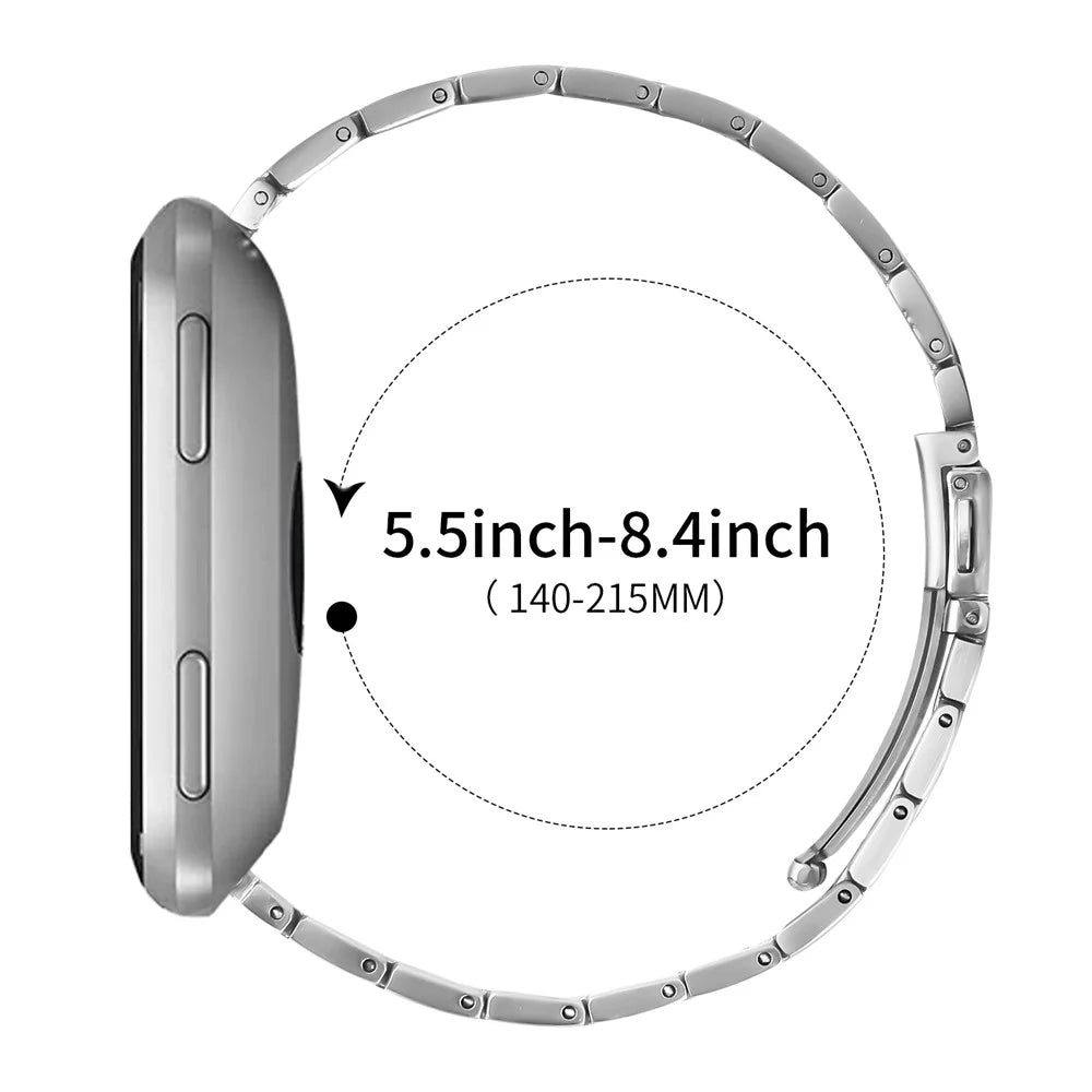 Metal Watch Band for Samsung Galaxy Watch 46mm Adjustable Watch Strap - Silver - 3
