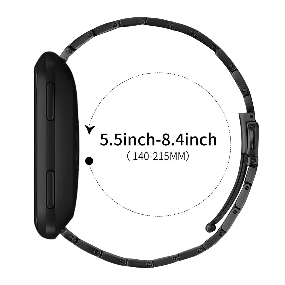 For Huawei Watch GT 2 Pro Metal Watch Band Stainless Steel Adjustable Watch Strap - Black - 3