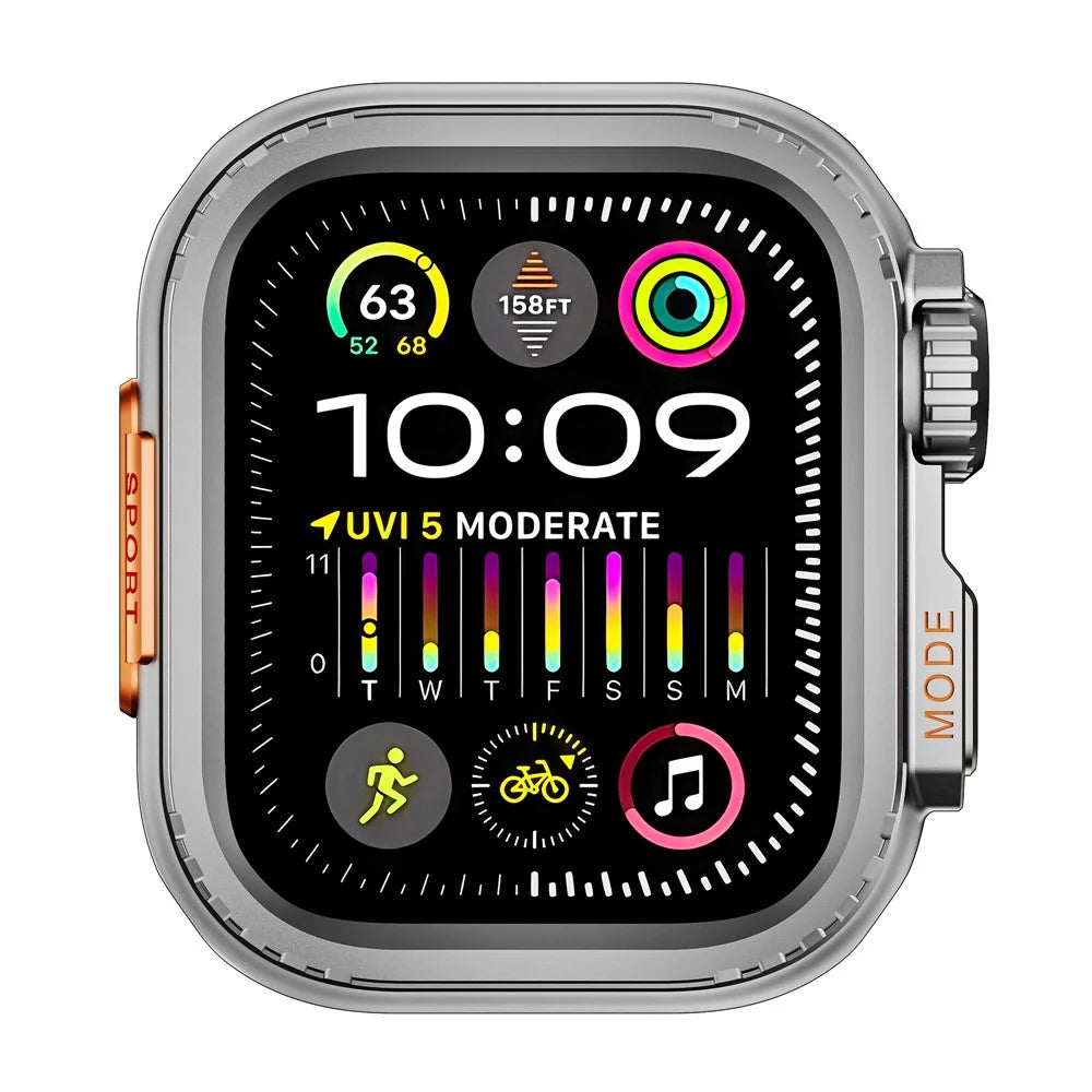 For Apple Watch Series 11 / 10 42mm Metal Case Watch Protective Cover - Grey - 3