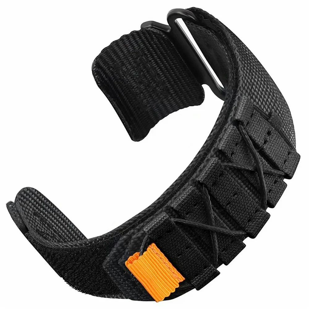 18mm Watch Band For Huawei Watch GT 5 Pro 42mm  /  GT 5 41mm  /  GT 4 41mm Nylon Magic Tape Strap - Black - 3