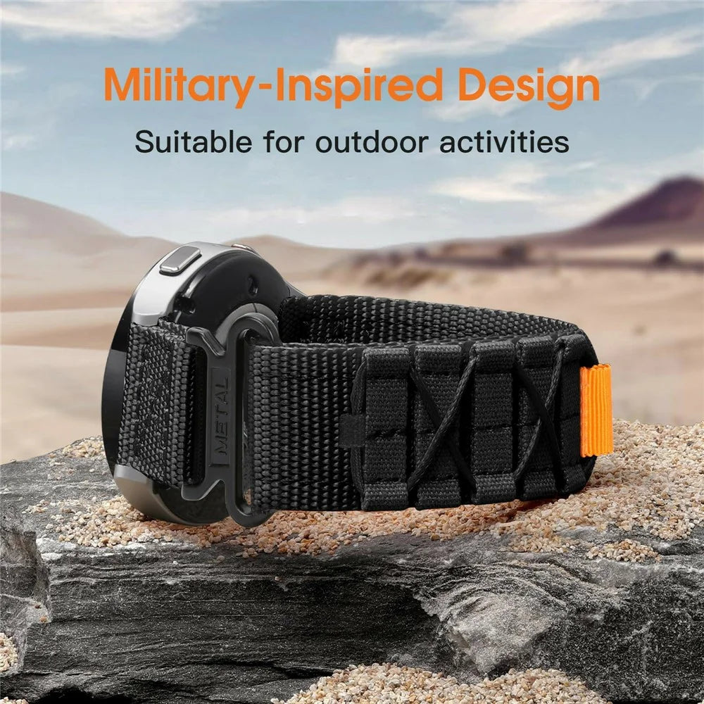 18mm Watch Band For Huawei Watch GT 5 Pro 42mm  /  GT 5 41mm  /  GT 4 41mm Nylon Magic Tape Strap - Black - 4