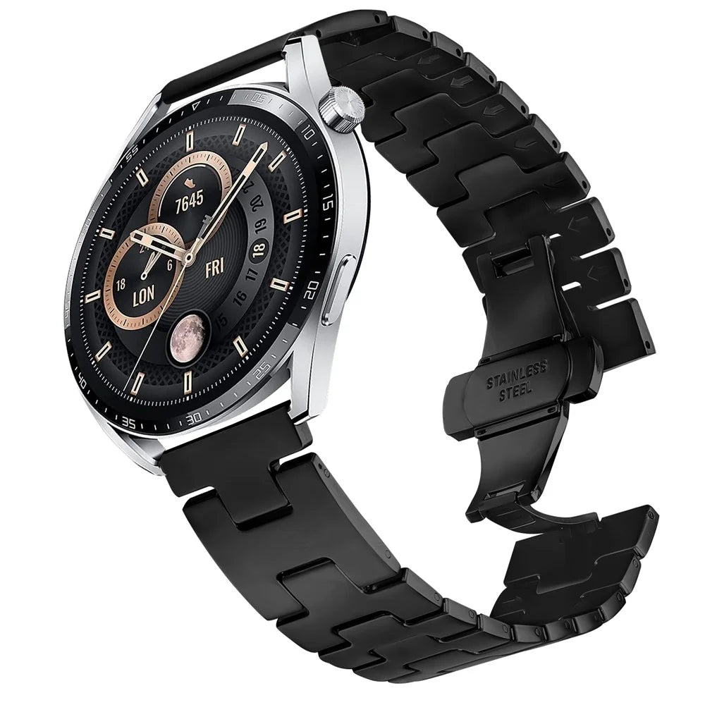 For Xiaomi Watch S1 Pro Replacement Strap H Type Metal Watch Band - Black - 2