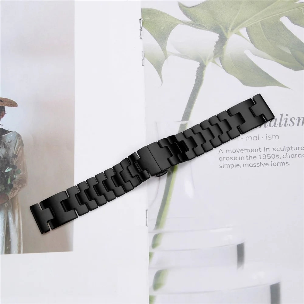 For Xiaomi Watch S1 Pro Replacement Strap H Type Metal Watch Band - Black - 7