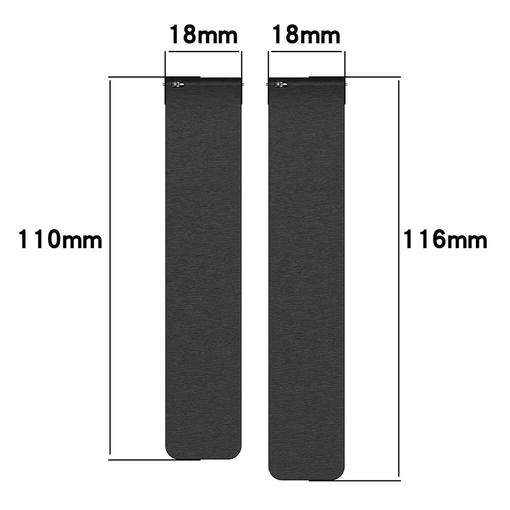 Watch Band for Huawei Watch GT 4 41mm / Garmin Venu 3S / Forerunner 265S Cloud Wood Grain Universal 18mm Silicone Magnetic Strap - Black - 7