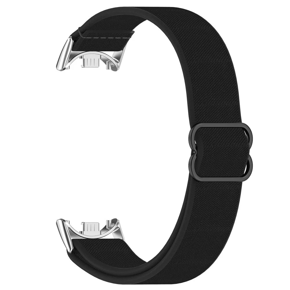 Smart Watch Band for Xiaomi Smart Band 9 / 9 NFC / 8 / 8 NFC Nylon Elastic Braided Strap - Black - 2
