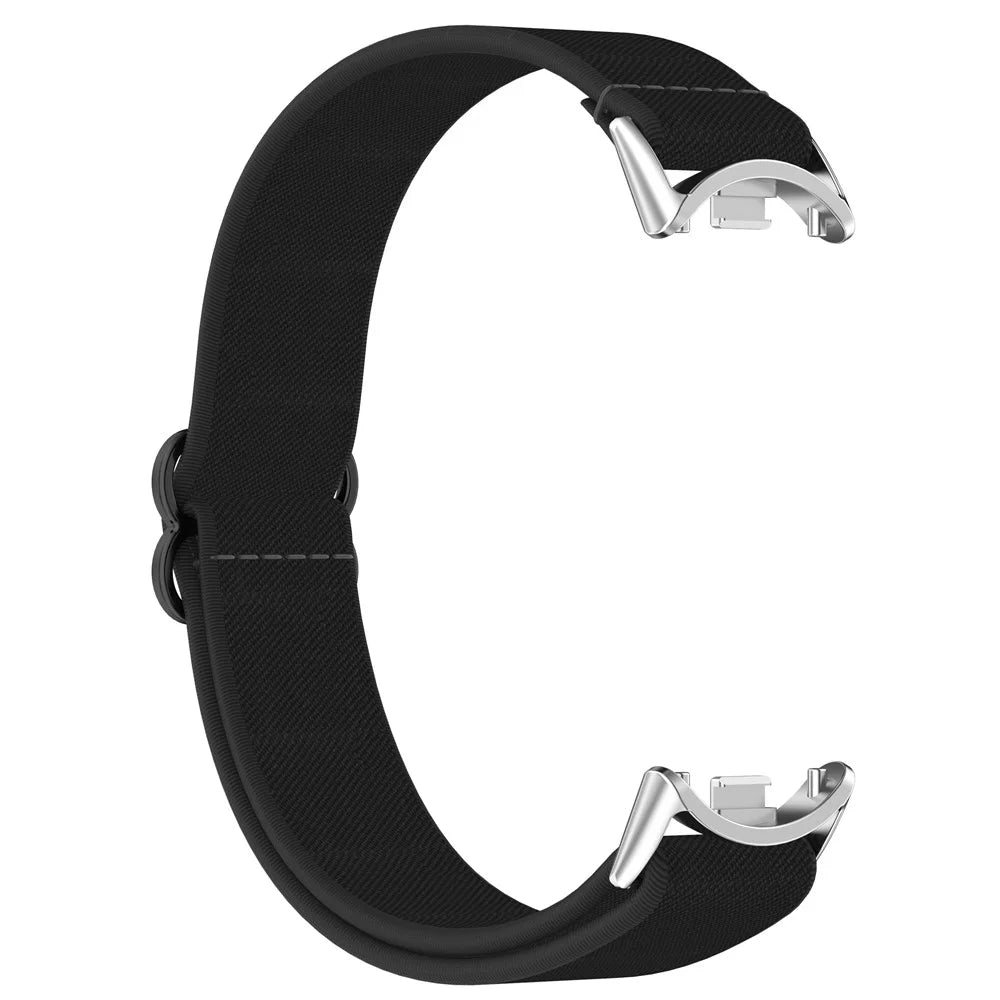 Smart Watch Band for Xiaomi Smart Band 9 / 9 NFC / 8 / 8 NFC Nylon Elastic Braided Strap - Black - 3