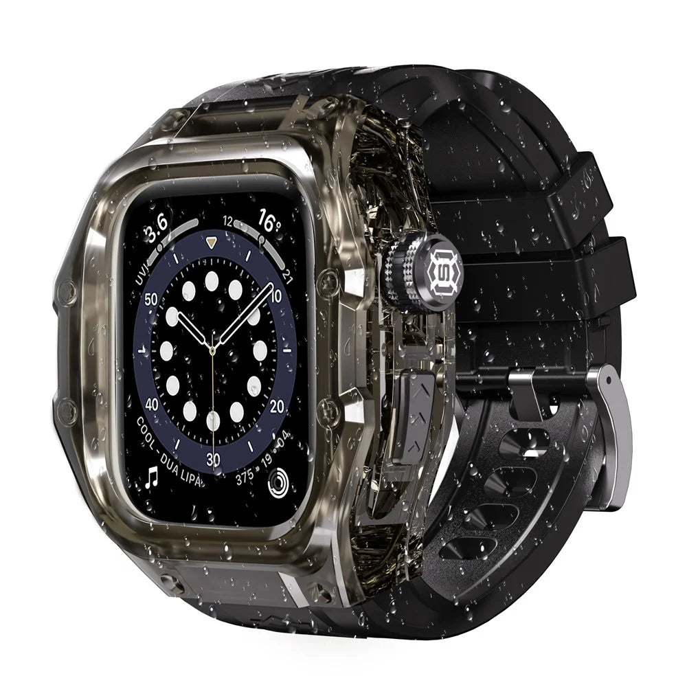 SHELLBOX For Apple Watch Series 10 46mm IP68 Waterproof Integrated Watch Case with Silicone Watch Strap - 2