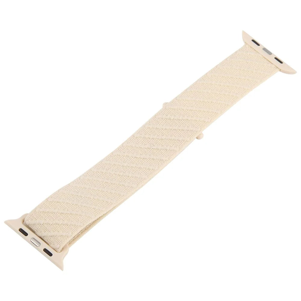 Watch Band For Apple Watch Ultra 3 2 1 49mm / Series 11 10 46mm / 9 8 7 45mm / SE3 SE2 SE 6 5 4 44mm / 3 2 1 42mm Nylon Sport Loop Strap - Starlight - 4