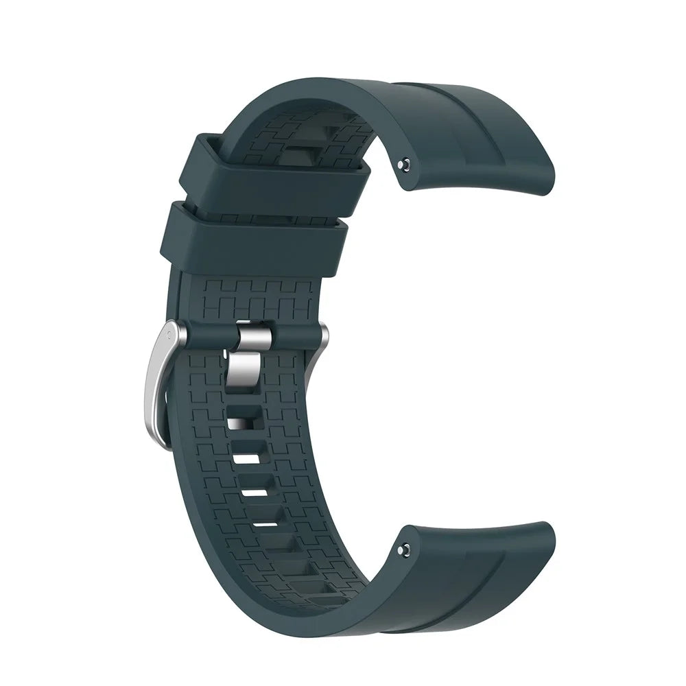 Silicone Smart Watch Band Replacement Adjustable Strap 20mm for Honor Watch ES / Watch GT 2 42mm - Midnight Green - 2