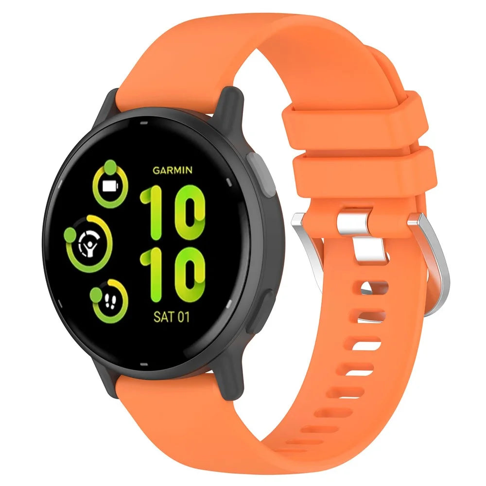 For Garmin Approach S50 Smartwatch Band 20mm Adjustable Sports Silicone Strap - Orange - 3