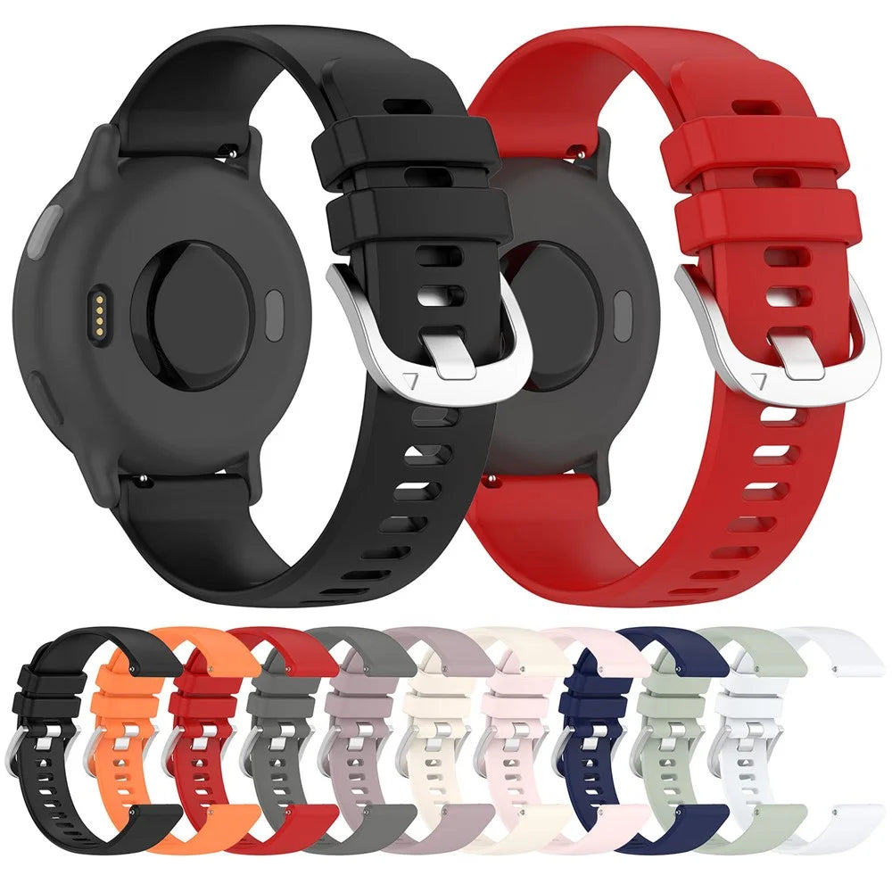 For Garmin Approach S50 Smartwatch Band 20mm Adjustable Sports Silicone Strap - Orange - 7