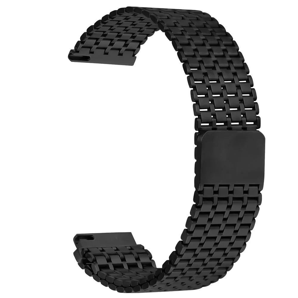 For Huawei Watch 4 Pro  /  Watch 4 Bands Adjustable Stainless Steel Magnetic Clasp Watchband Wrist Strap - Black - 1