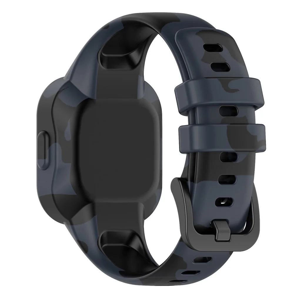 For GarminFit RJ3 / Garmin Vivofit JR3 Pattern Printing Silicone Smart Watch Band Wrist Strap Replacement - Camouflage Grey - 2