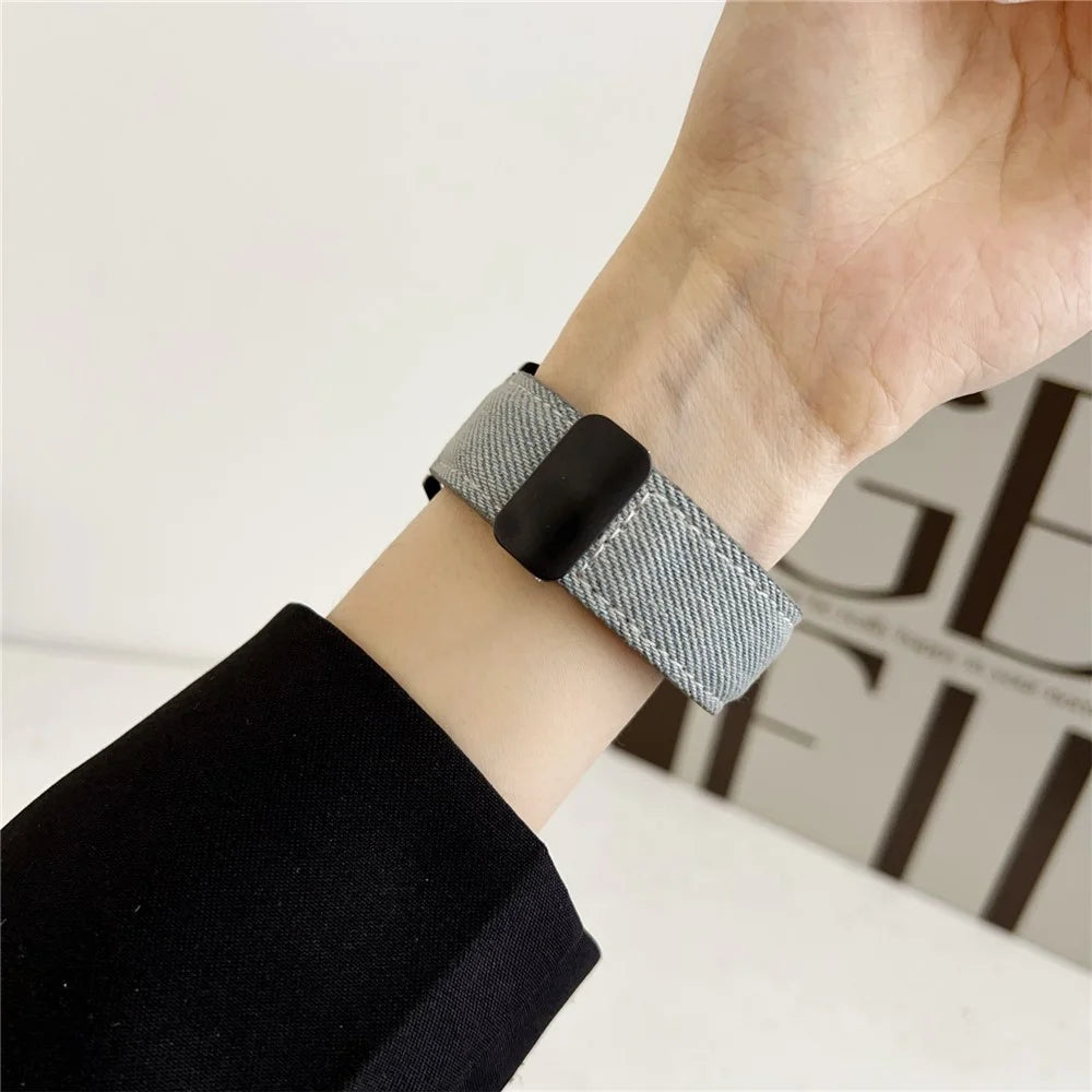 22mm Universal Watch Band For Huawei Watch GT 5 46mm Magnetic Buckle Leather Nylon Wrist Strap - Coffee - 5