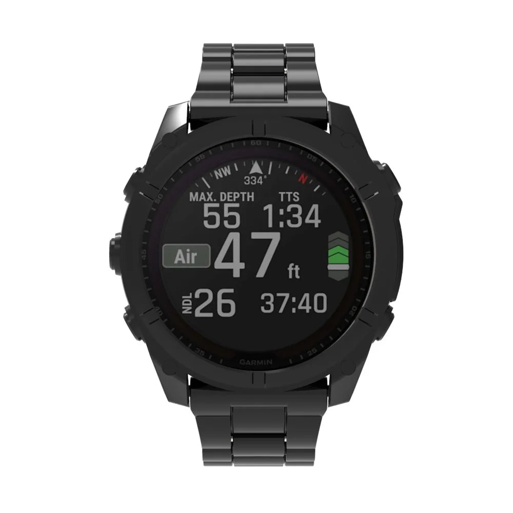 QuickFit 26mm Watch Band For Garmin Fenix 7X Pro 51mm  /  7X  /  6X Pro  /  6X Plastic Three-Bead Wrist Strap - Black - 3