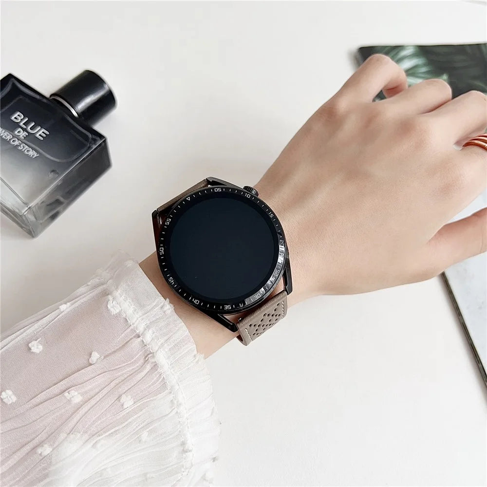 For Samsung Galaxy Watch7  /  Watch6 Microfiber Leather Watch Bands 20mm Breathable Magnetic Strap - Brown - 2