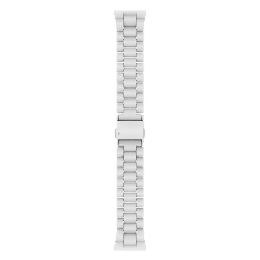 For Garmin Fenix 8 47mm / Fenix E 47mm Watch Band 22mm Plastic 3-Bead Wrist Strap - White - 4