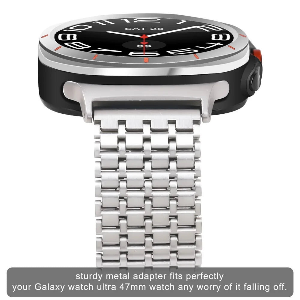 Metal Bands for Samsung Galaxy Watch8 44mm / 40mm / Watch8 Classic 46mm Magnetic Clasp Silver Watch Strap - 4