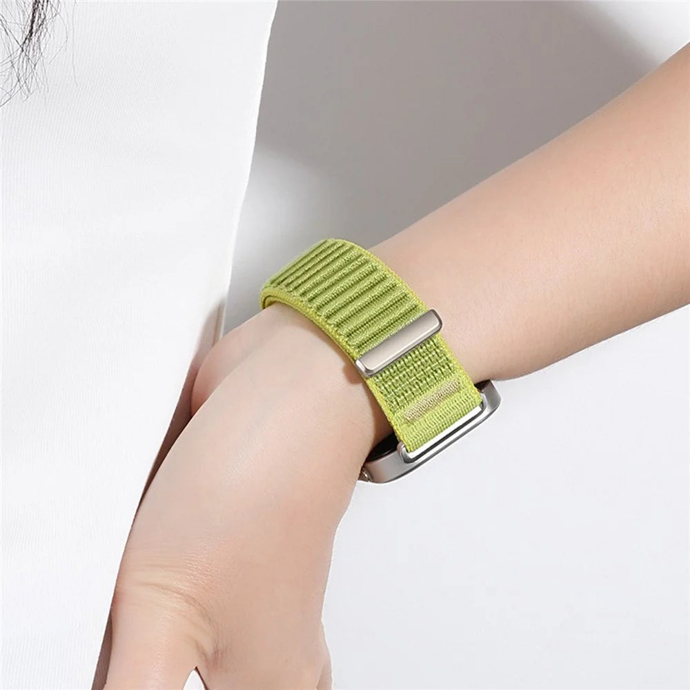 Wrist Strap for Samsung Galaxy Watch8 44mm / 40mm / Watch8 Classic 46mm Magic Tape Nylon Woven Watch Band - Green - 5