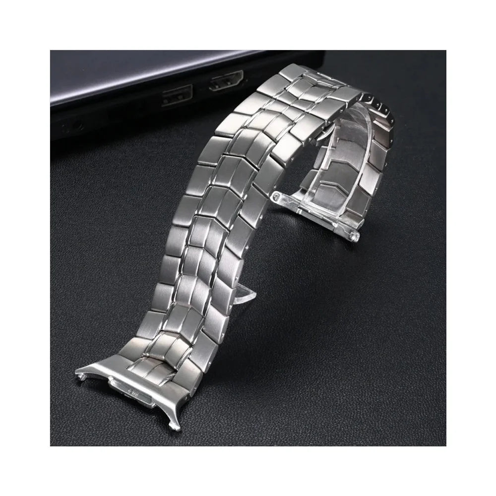 Watch Strap for Samsung Galaxy Watch8 44mm / 40mm / Watch8 Classic 46mm Butterfly Buckle Titanium Alloy Wrist Band - Silver - 4