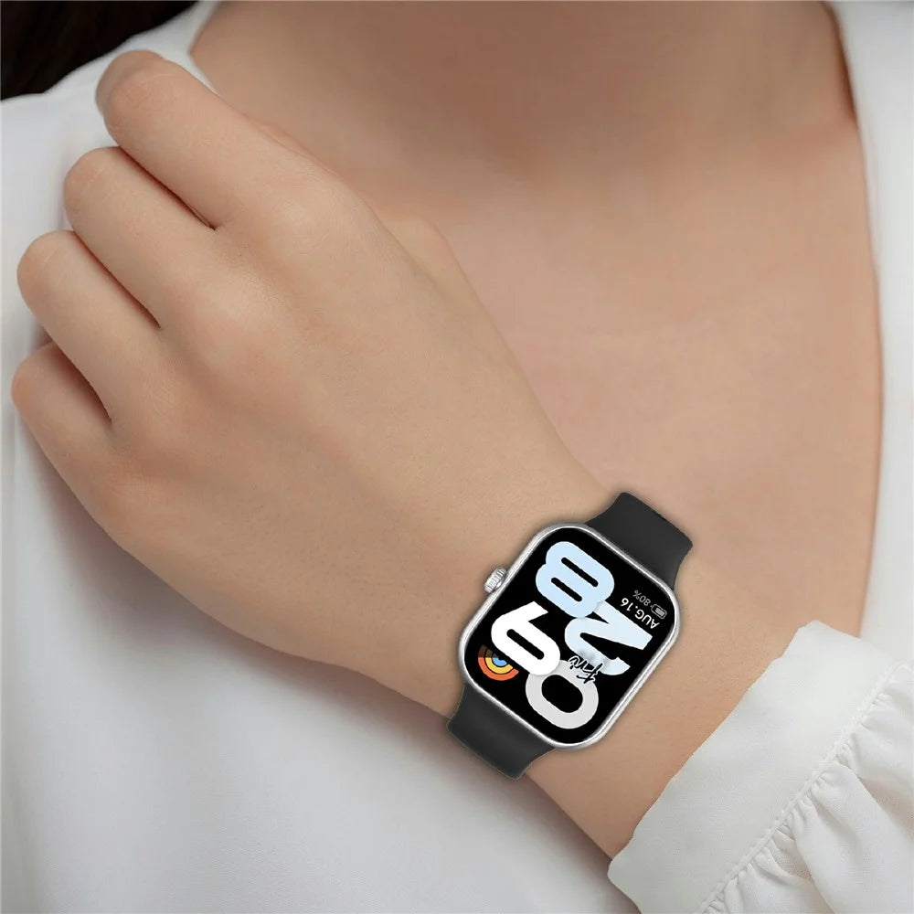 For Xiaomi Redmi Watch Move Silicone Watch Band Sports Replacement Strap - Black - 6