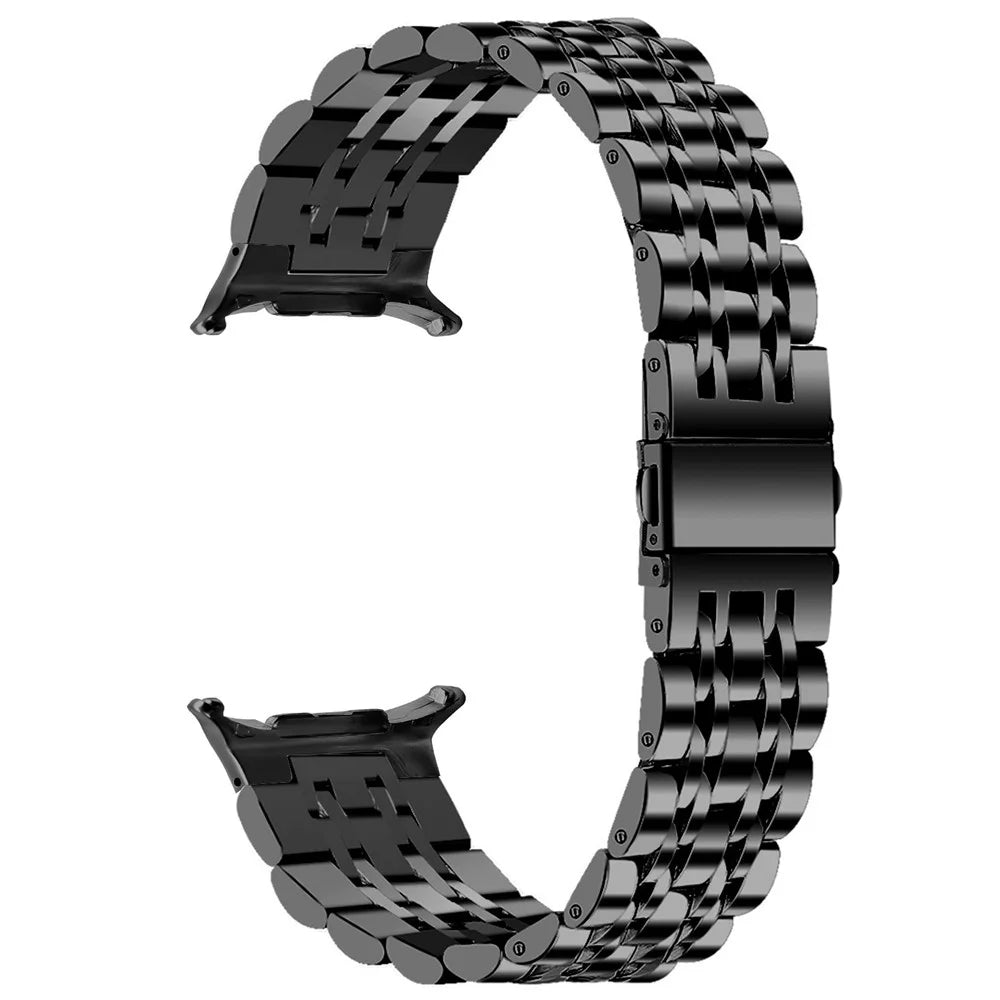 Watch Band For Samsung Galaxy Watch Ultra (2025) 47mm / Ultra 47mm Integrated 7-Bead Stainless Steel Strap - Black - 1