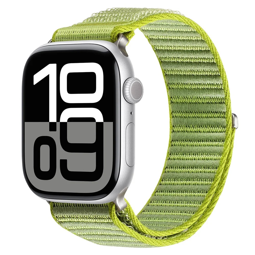 DUX DUCIS YE Series Watch Band For Apple Watch Series 11 10 42mm / 9 8 7 41mm / SE3 SE2 SE 6 5 4 40mm / 3 2 1 38mm Nylon Braided Loop Wrist Strap - Green - 3