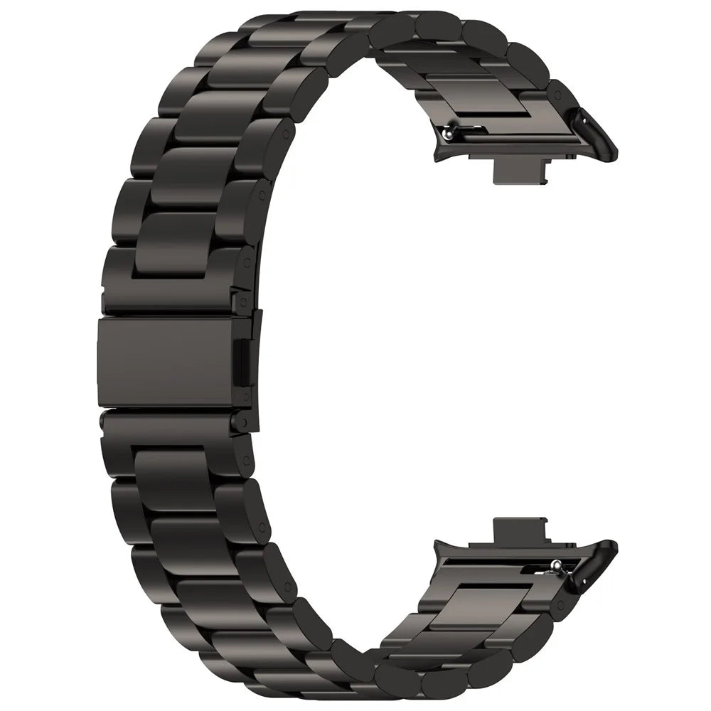 Watch Band for Xiaomi Smart Band 10 Pro / 9 Pro / 8 Pro / Redmi Watch 6 / 5 / 4 Titanium Alloy 3-Bead Wrist Strap - Black - 1