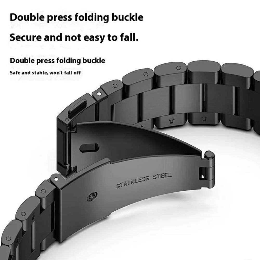 Watch Band for Huawei Watch Fit 4 / 4 Pro / Fit 3 Titanium Alloy 3-Bead Wrist Strap - Black - 3