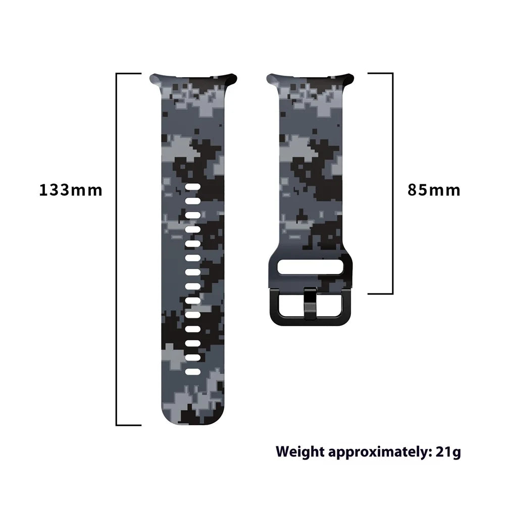 Silicone Strap for Samsung Galaxy Watch Ultra (2025) 47mm / Ultra 47mm Pattern Design Replacement Watch Band - Digital Camo - 6
