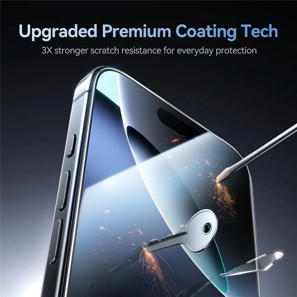 JOYROOM JR-MQS0569 For iPhone 17 Pro Max Screen Protector Silk Printing 2.5D High Aluminium-Silicon Glass Clear Film - 3