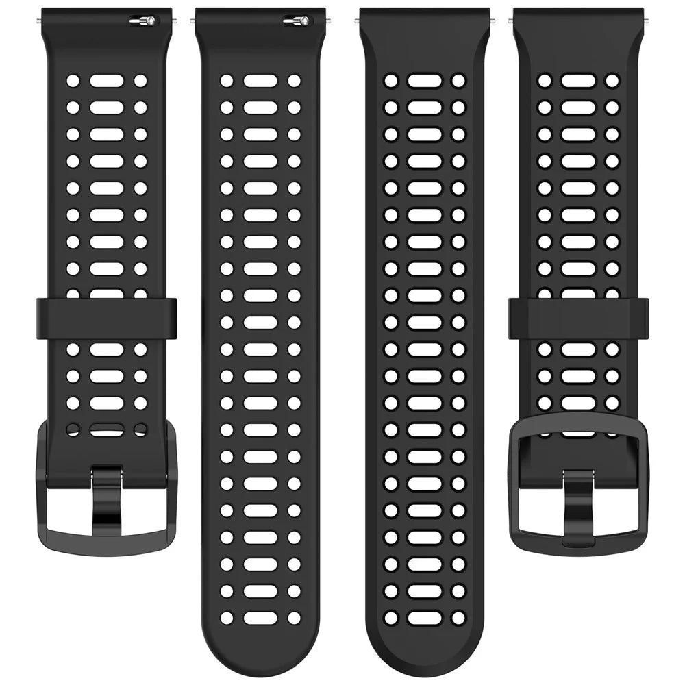 Watch Band for Oppo Watch 4 Pro / OnePlus Watch 2 / 2R / 3 43mm Quick Release Breathable Silicone Strap - Black - 5
