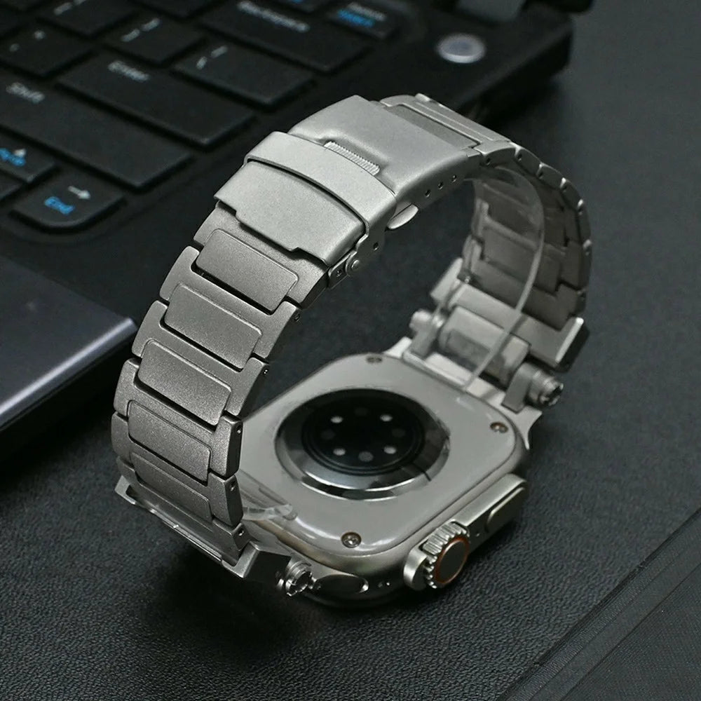Titanium Alloy Watchband for Xiaomi Smart Band 10 Pro / 9 Pro / 8 Pro / Redmi Watch 6 / 5 / 4 H-Shaped Buckle Wrist Strap - Silver - 4