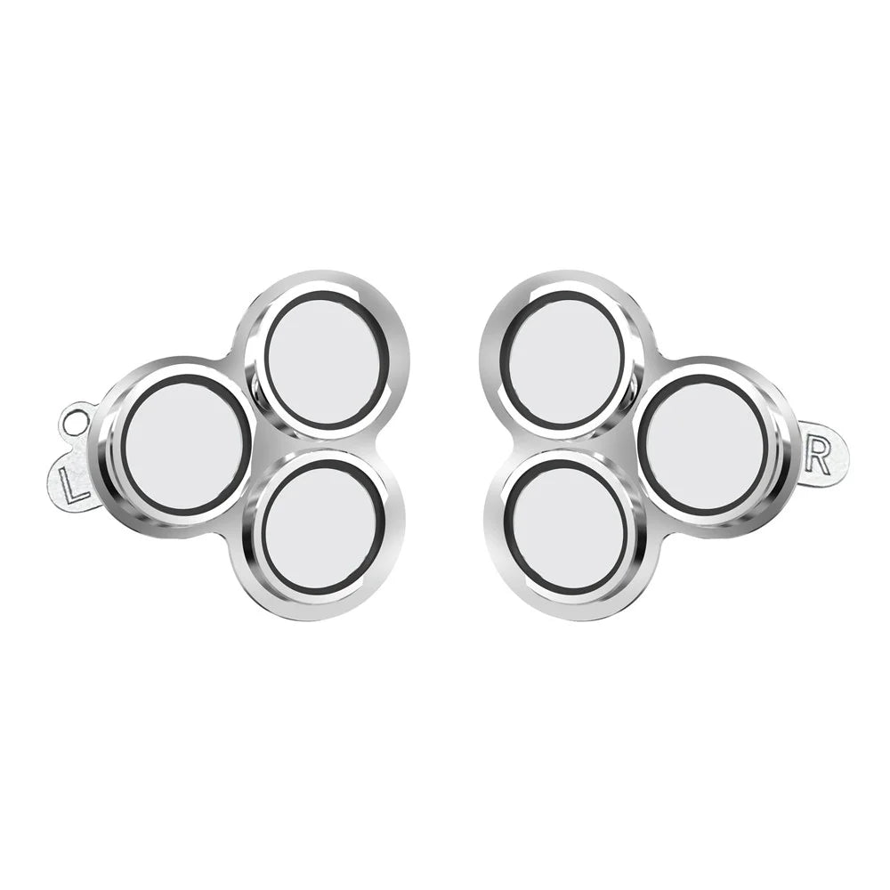 1 Pair For Meta Quest 3S Lens Protector Tempered Glass Alloy Anti-Explosion VR Headset Lens Film - Silver - 1