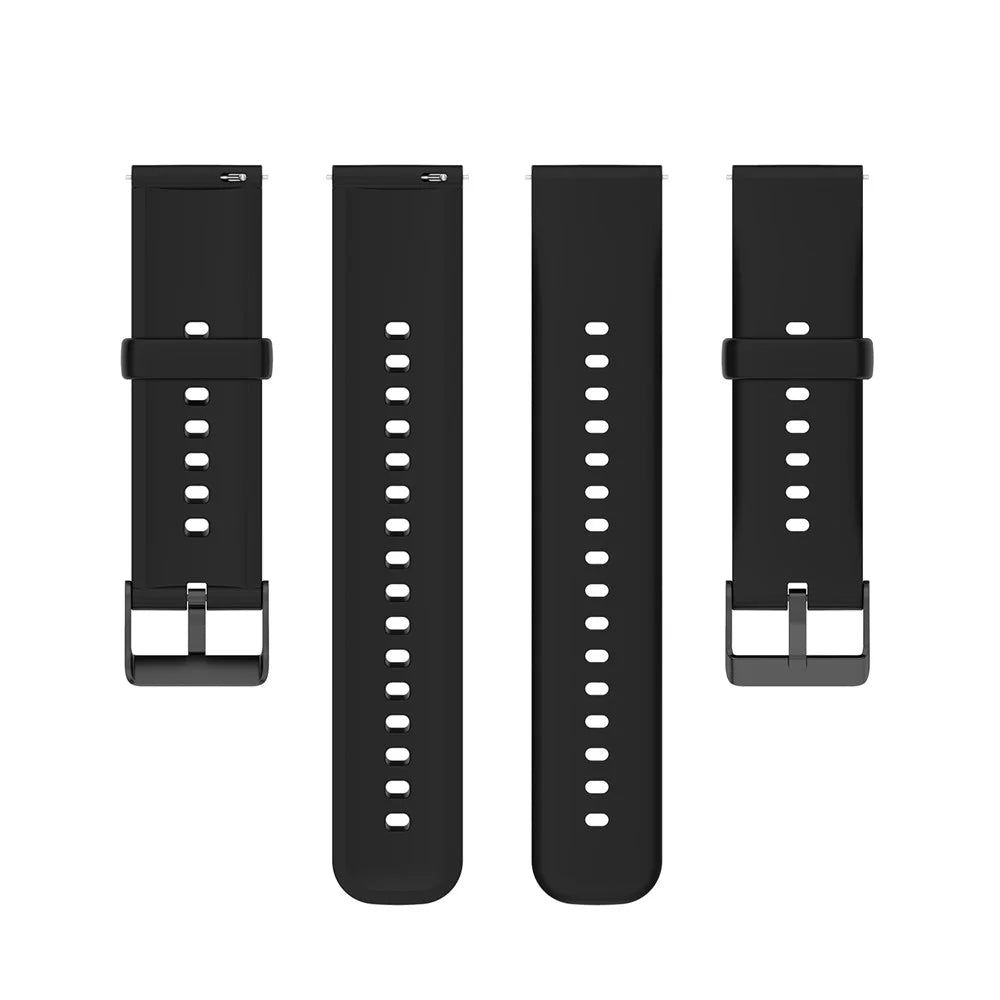 For Realme Watch 3 / Huawei Watch 3 / 3 Pro Watch Band 22mm Silicone Replacement Strap  - Black - 3
