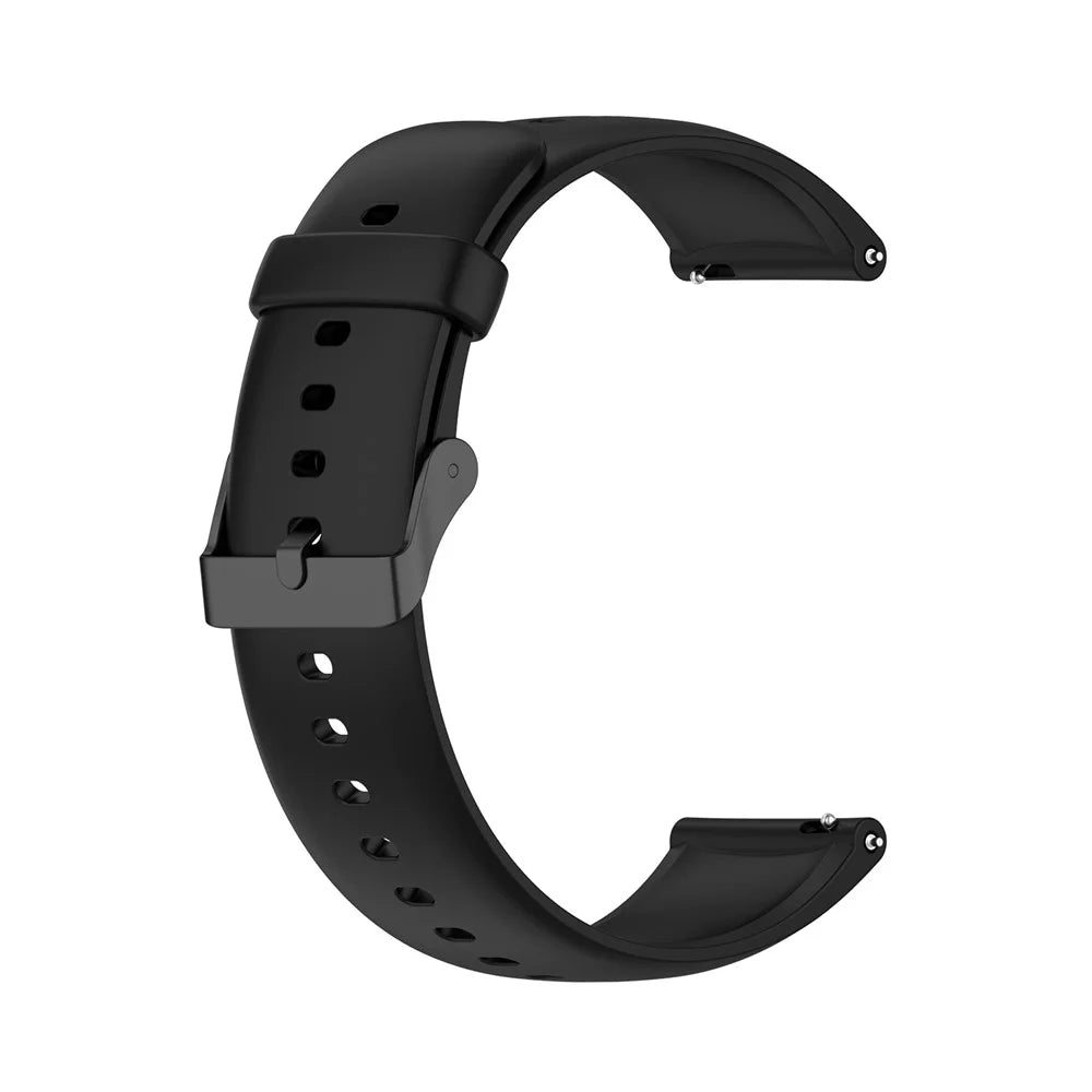 For Realme Watch 3 / Huawei Watch 3 / 3 Pro Watch Band 22mm Silicone Replacement Strap  - Black - 5