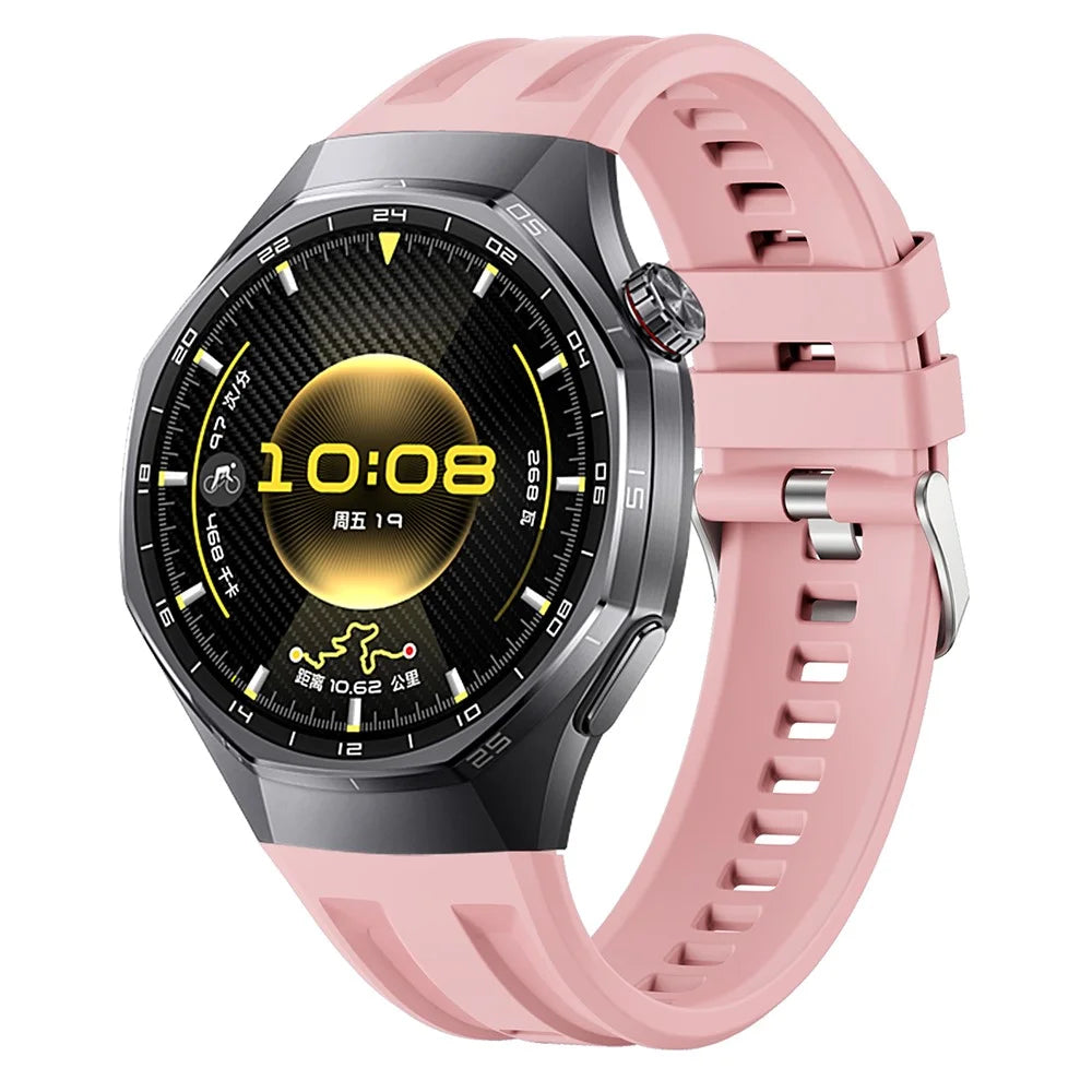 Quick Release Watch Band for Huawei Watch GT 6 Pro 46mm Dual Slot Silicone Sports Strap - Pink - 2