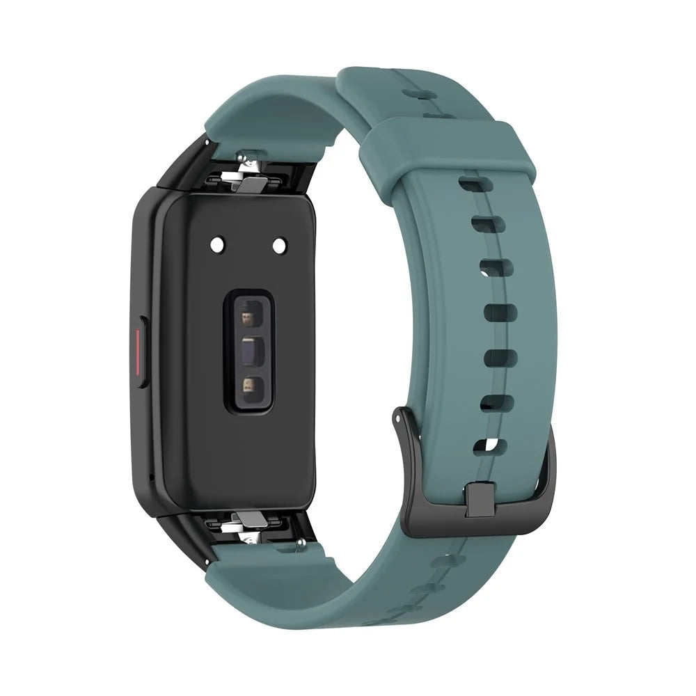 Silicone Adjustable Smart Watch Band Replacement Wrist Strap for Huawei Band 6 / Honor Band 6 / Band 7 - Cyan - 1
