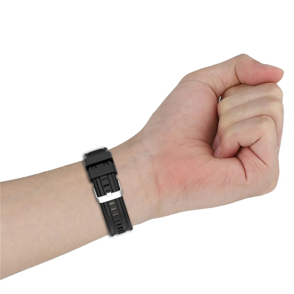 For Huawei Watch GT 6 Pro 46mm Band Silicone Watch Strap Replacement Wristband - Black - 6