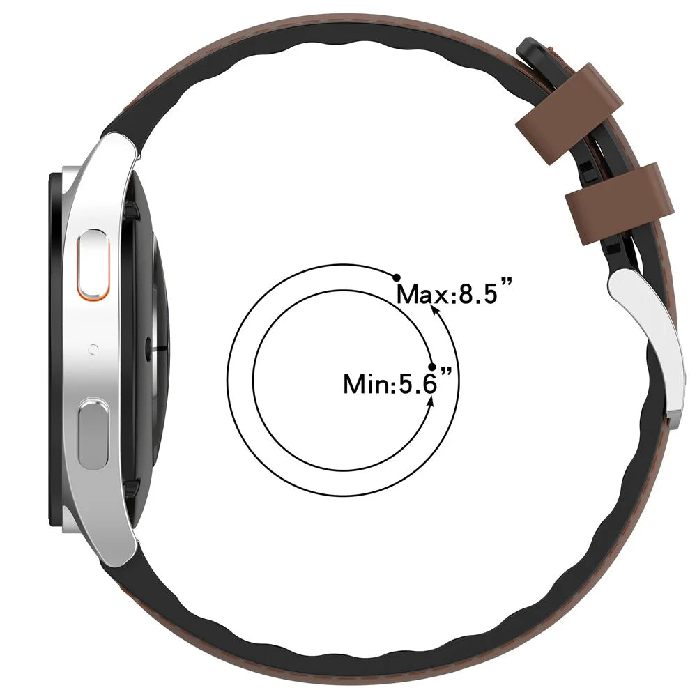 22mm Quick Release Strap for Huawei Watch GT 5 Pro / 5 / 4 46mm / Samsung Galaxy Watch3 45mm Silicone Leather Watch Band - Black - 5