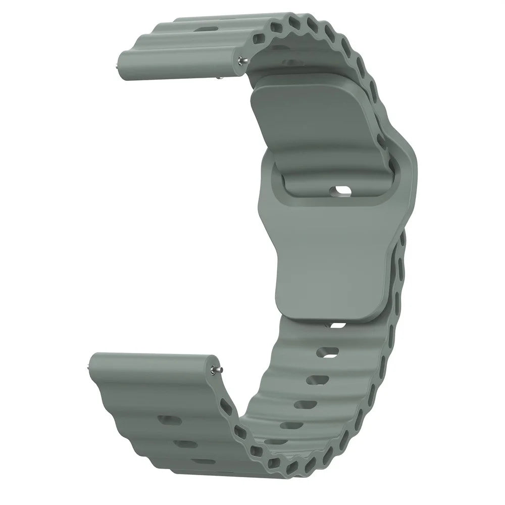 22mm Silicone Watch Band for Huawei Watch GT 6 46mm  /  GT 5 46mm  /  GT 5 Pro 46mm Ocean Wave Wrist Strap - Dark Grey - 3