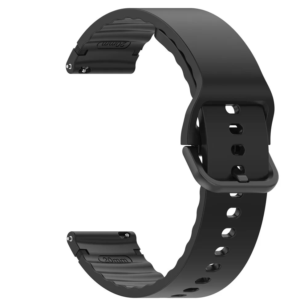 22mm Silicone Band for Garmin Forerunner 570 47mm / Forerunner 970 / 265 / 255 Quick Release Replacement Watch Strap - Black - 3