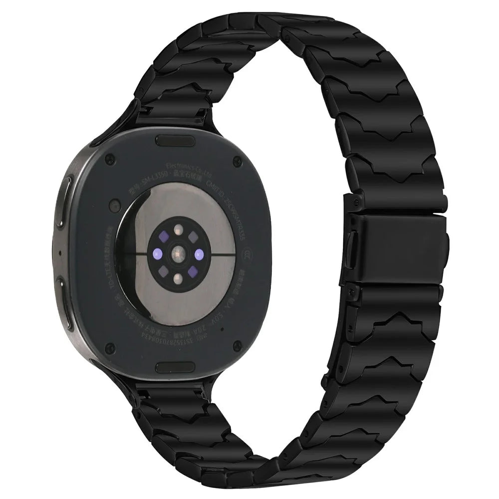Bat Design Black Watch Strap for Samsung Galaxy Watch8 44mm / 40mm / 8 Classic 46mm Stainless Steel Adjustable Band with Folding Clasp - 1