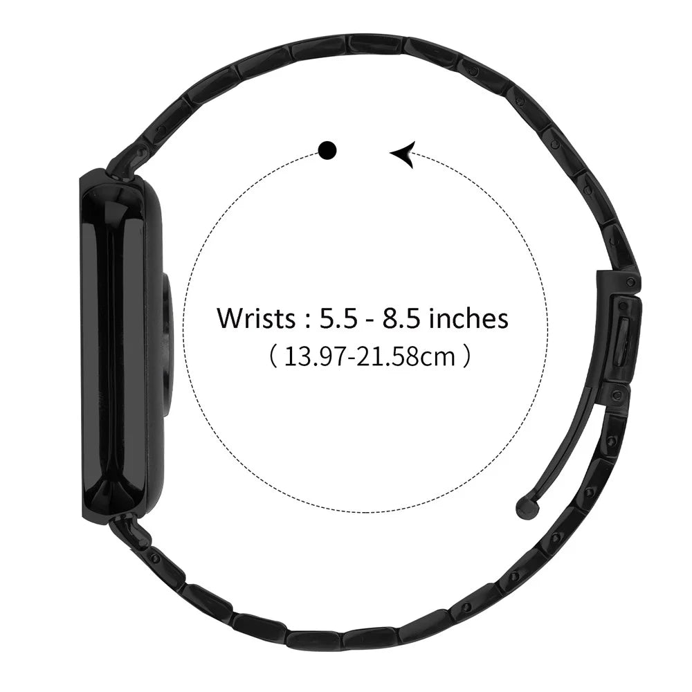 Bat Design Black Watch Strap for Xiaomi Smart Band 10 Pro / 9 Pro / 8 Pro / Redmi Watch 6 / 5 / 4 Stainless Steel Adjustable Band with Folding Clasp - 5